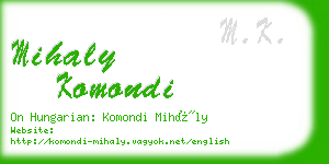 mihaly komondi business card